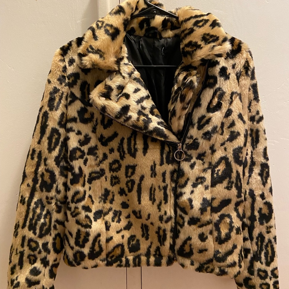 Leopard moto jacket